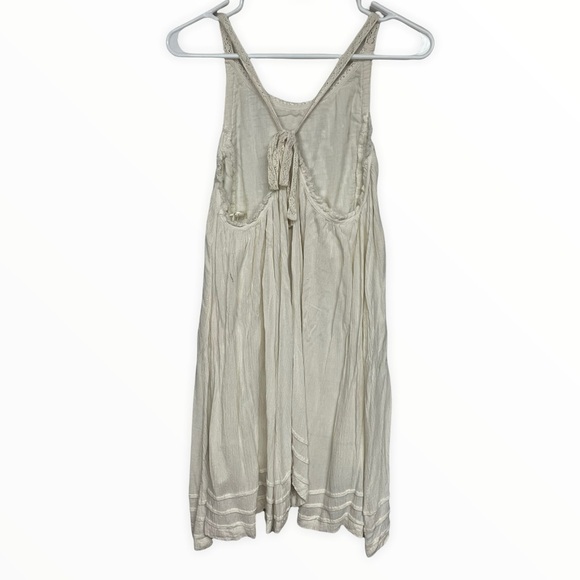 Billabong Ivory Embroidered Cotton Strappy Mini Sundress Medium - Picture 6 of 9